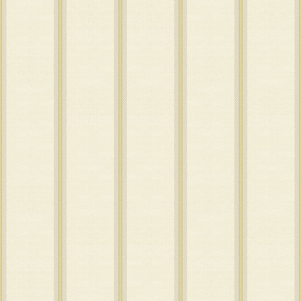 Classic Italian Fascia Vintage Stripe Wallpaper - Beige Gold - Galerie - 25762 - Premier Wallcovering