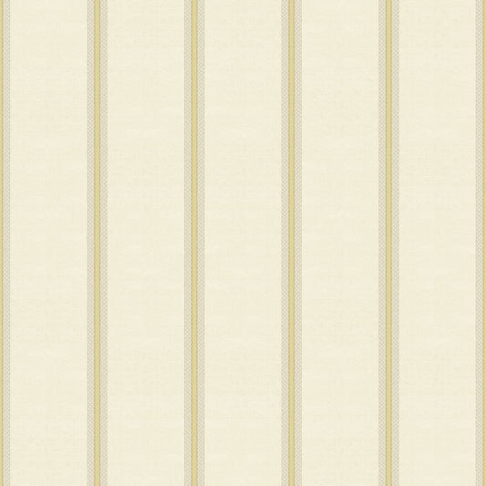 Classic Italian Fascia Vintage Stripe Wallpaper - Beige Gold - Galerie - 25762 - Premier Wallcovering