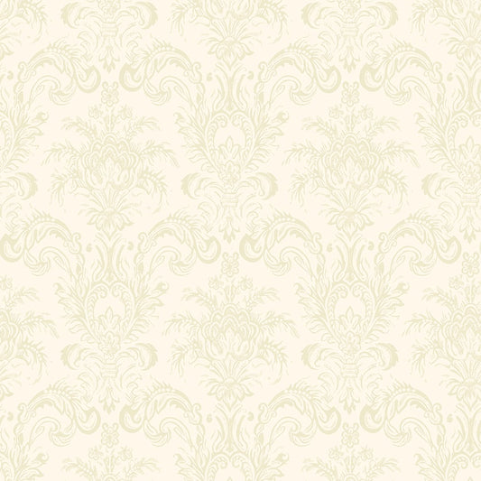 Classic Italian Scrolling Damask Wallpaper - Ivory - Galerie - 23610 - Premier Wallcovering