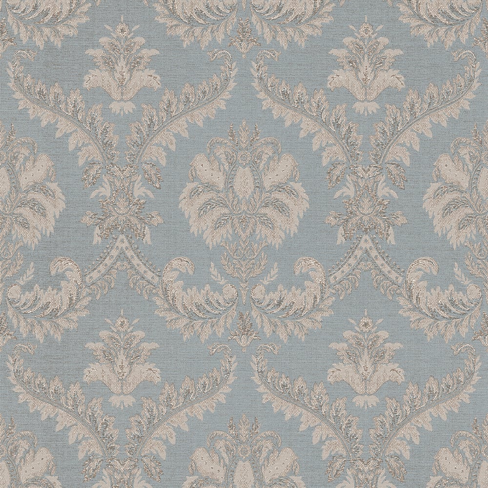 Classic Italian Traditional Damask Wallpaper - Blue/Beige - Galerie - 23606 - Premier Wallcovering