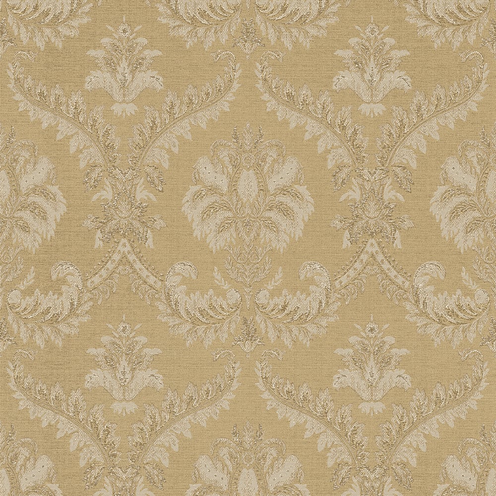 Classic Italian Traditional Damask Wallpaper - Antique Gold - Galerie - 23603 - Premier Wallcovering