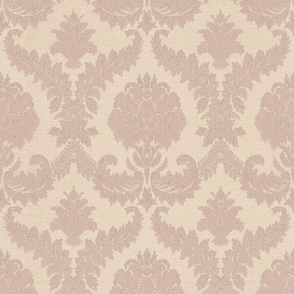 Classic Italian Traditional Damask Wallpaper - Pink - Galerie - 25724 - Premier Wallcovering