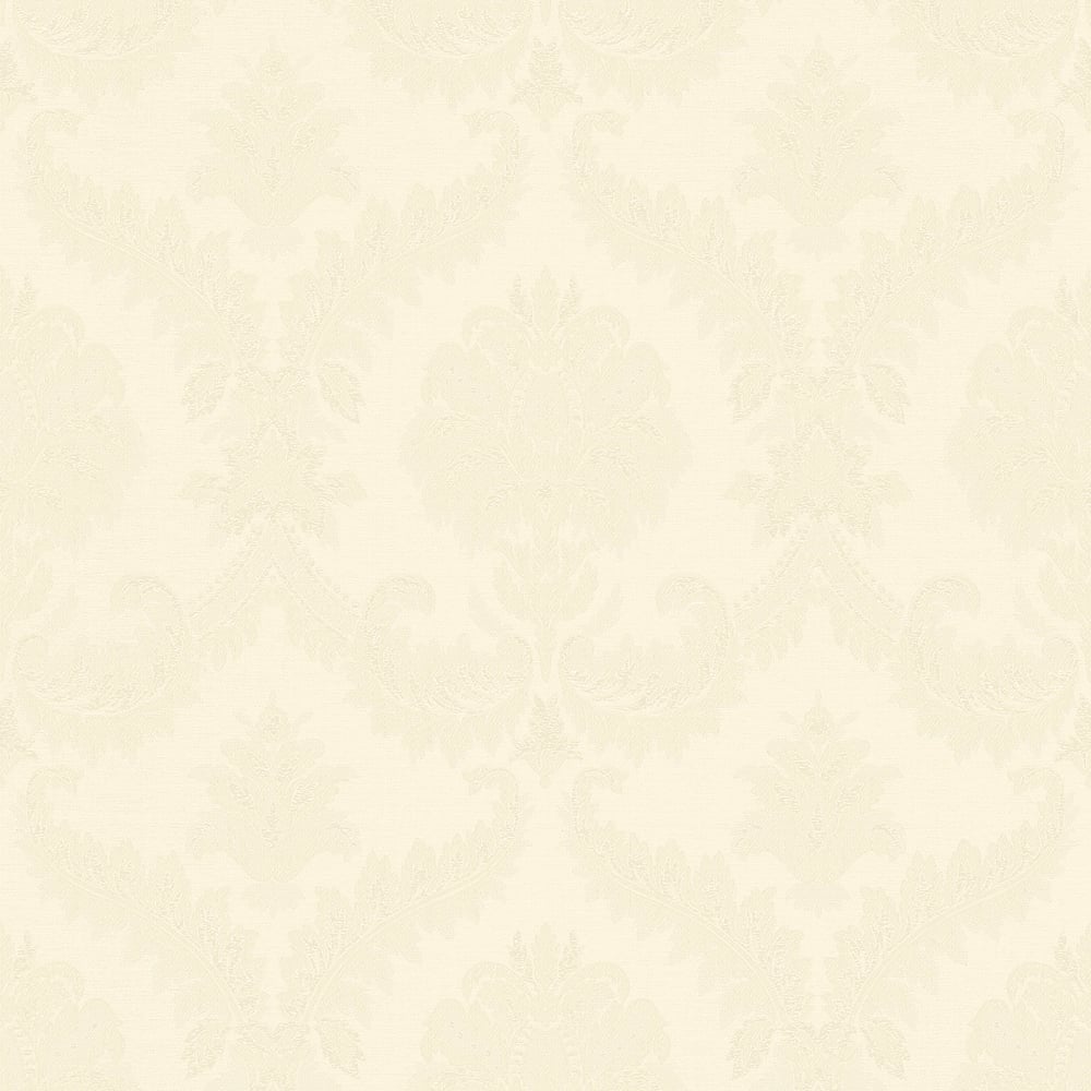 Classic Italian Traditional Damask Wallpaper - Ivory - Galerie - 23600 - Premier Wallcovering