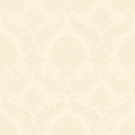 Classic Italian Traditional Damask Wallpaper - Ivory - Galerie - 23600 - Premier Wallcovering