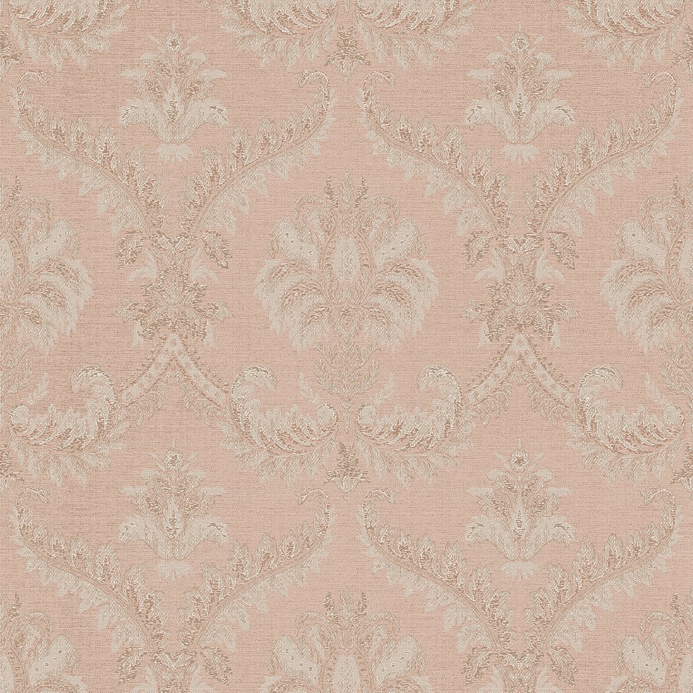 Classic Italian Traditional Damask Wallpaper - Rose - Galerie - 23604 - Premier Wallcovering