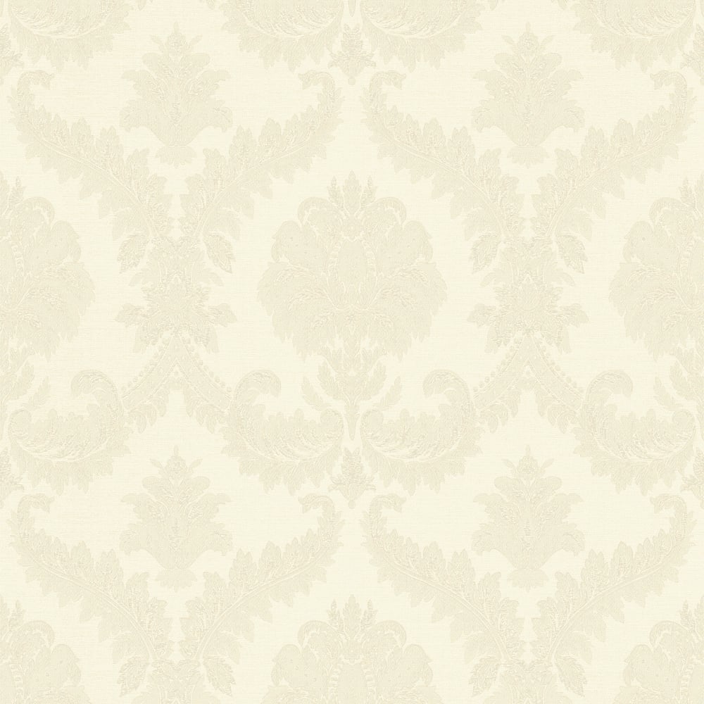 Classic Italian Traditional Damask Wallpaper - Off-White - Galerie - 25720 - Premier Wallcovering