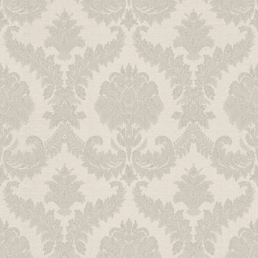 Classic Italian Traditional Damask Wallpaper - Silver - Galerie - 23601 - Premier Wallcovering