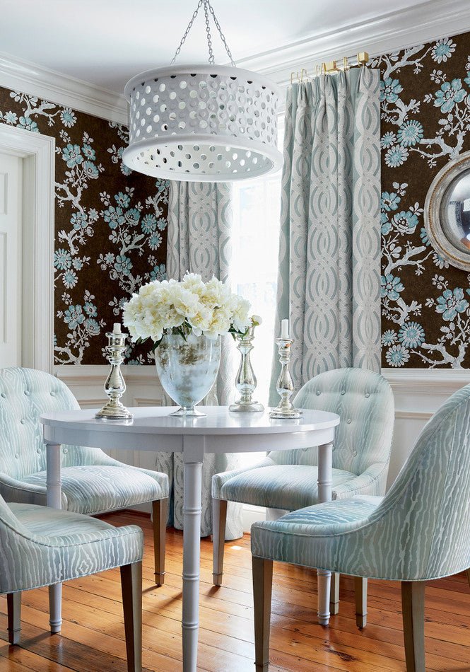 Claudette Wallpaper - Navy - Thibaut - T10813 - Premier Wallcovering