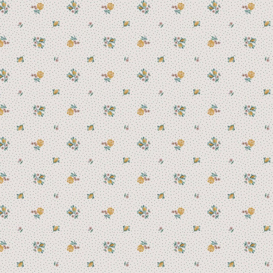 Claudia's Friend Wallpaper - Pale Ochre Yellow - Laura Ashley - 121084 - Premier Wallcovering