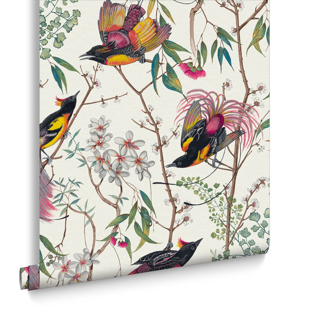 Clavering Birds Day Wallpaper - Multi - Graham & Brown - 121448 - Premier Wallcovering