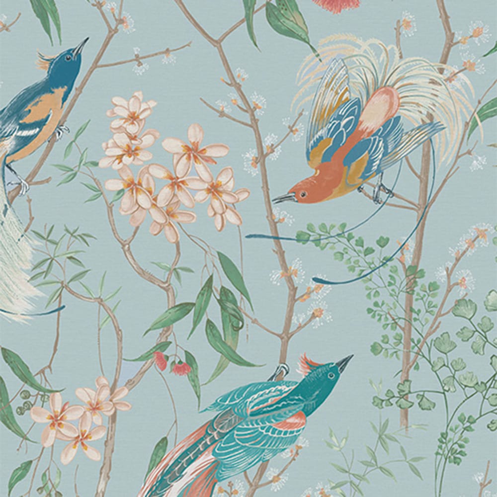 Clavering Birds Noon Wallpaper - Sky - Graham & Brown - 121449 - Premier Wallcovering