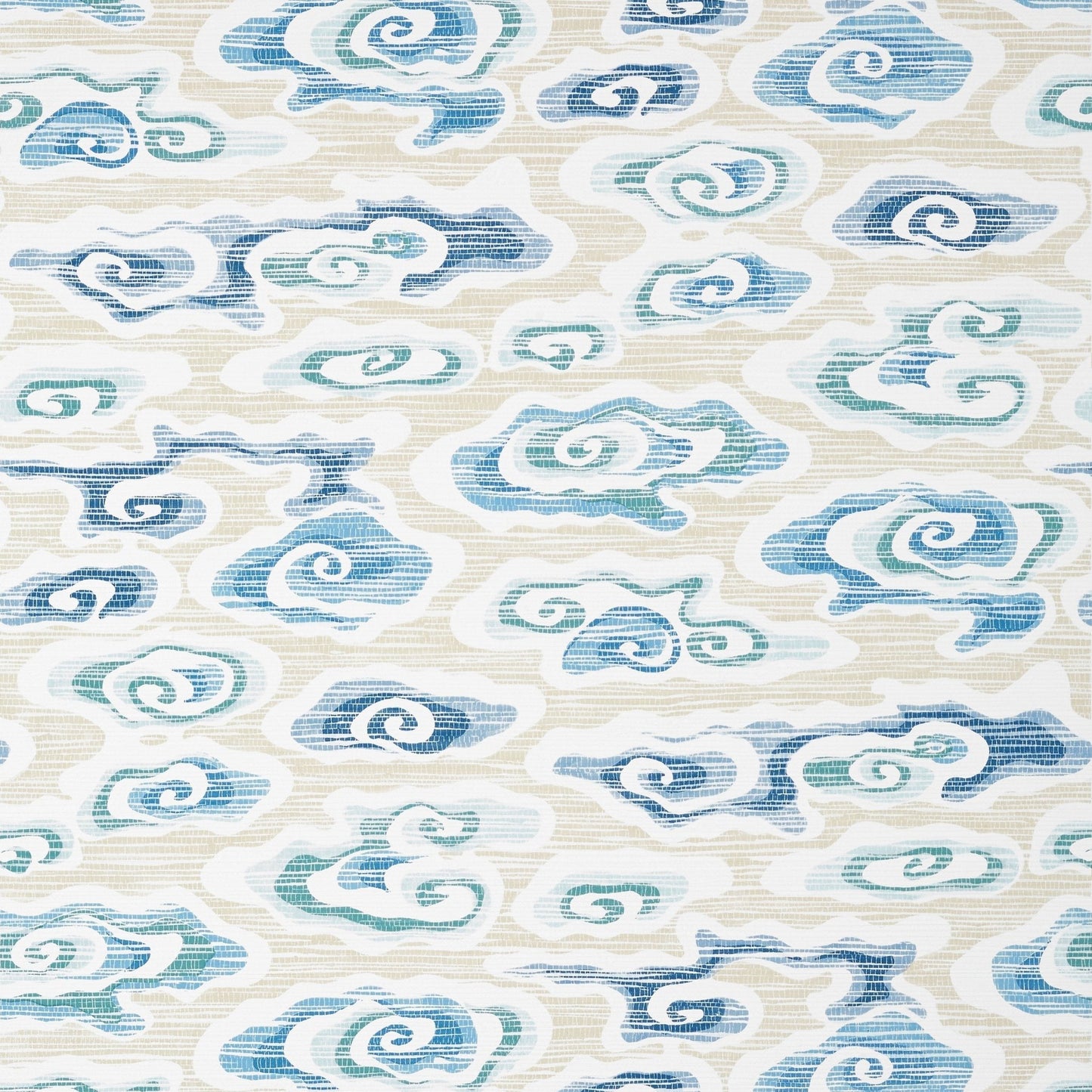 Clear Clouds Wallpaper - Beige & Blue - Thibaut - T13318 - Premier Wallcovering