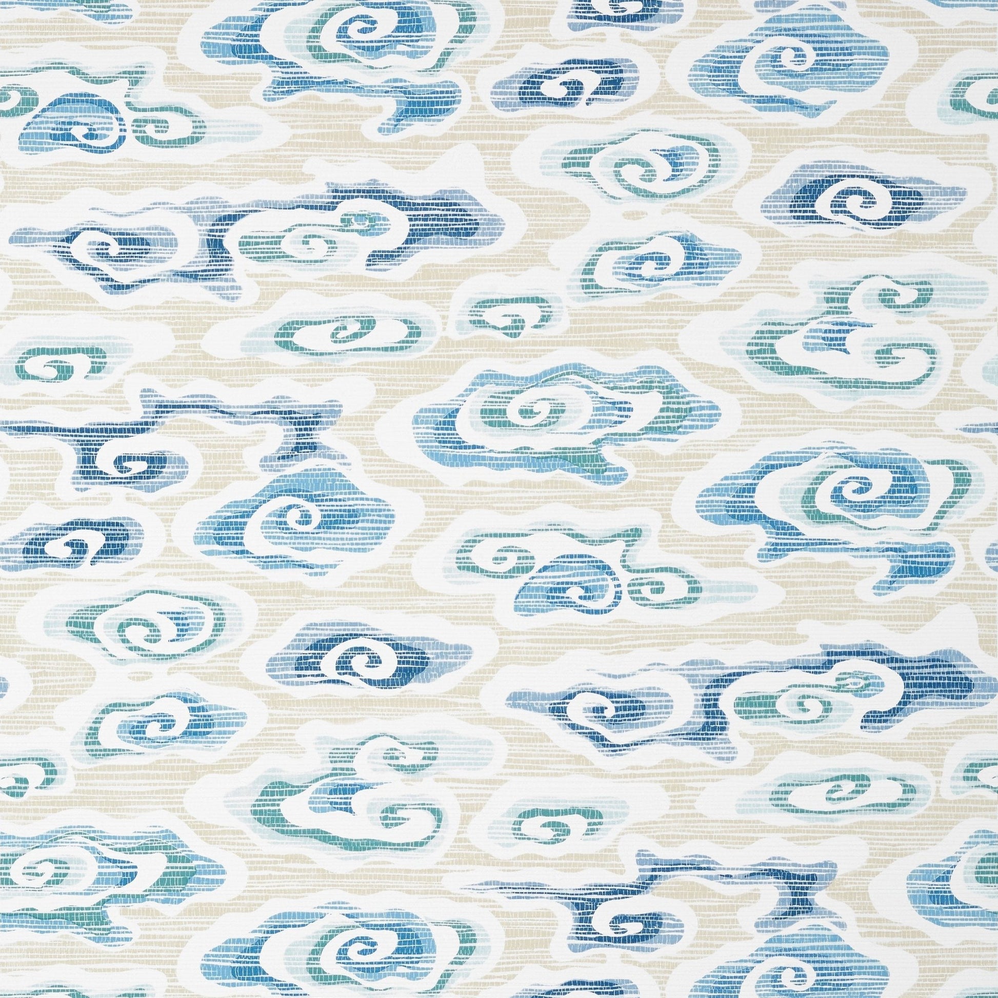Clear Clouds Wallpaper - Beige & Blue - Thibaut - T13318 - Premier Wallcovering