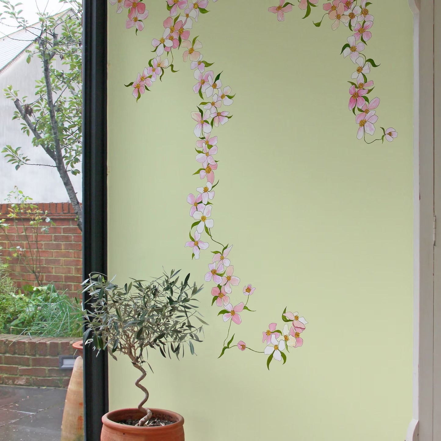 Clematis Wallpaper Mural - Candy - Fraiche - WP16001 - Premier Wallcovering