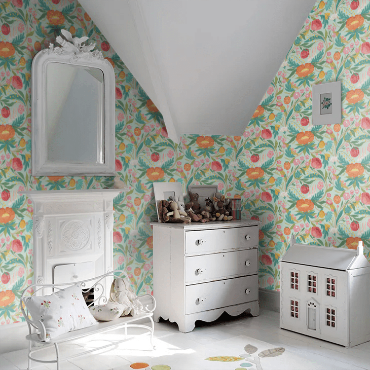 Clementine Wallpaper - Seafoam Mix - Ohpopsi - RON50147W - Premier Wallcovering