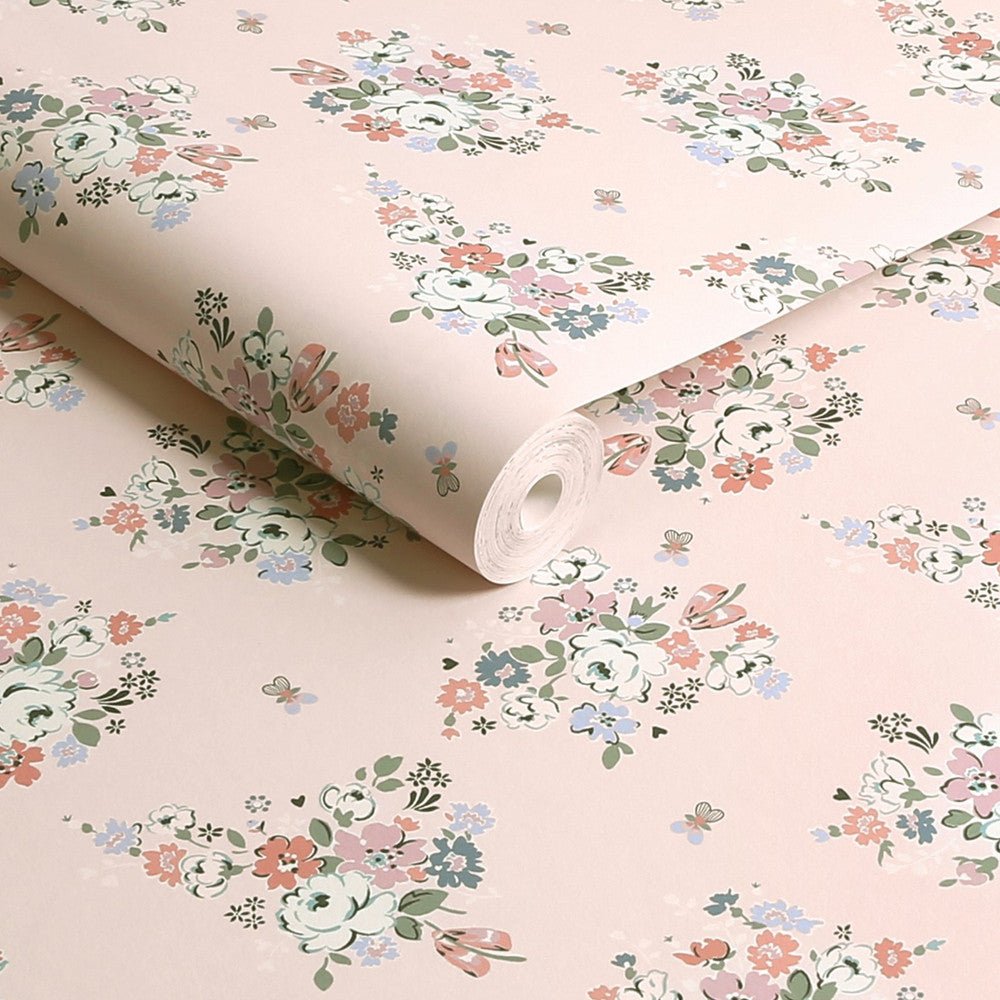 Clifton Floral Wallpaper - Pink - 125508 - Cath Kidston - Premier Wallcovering