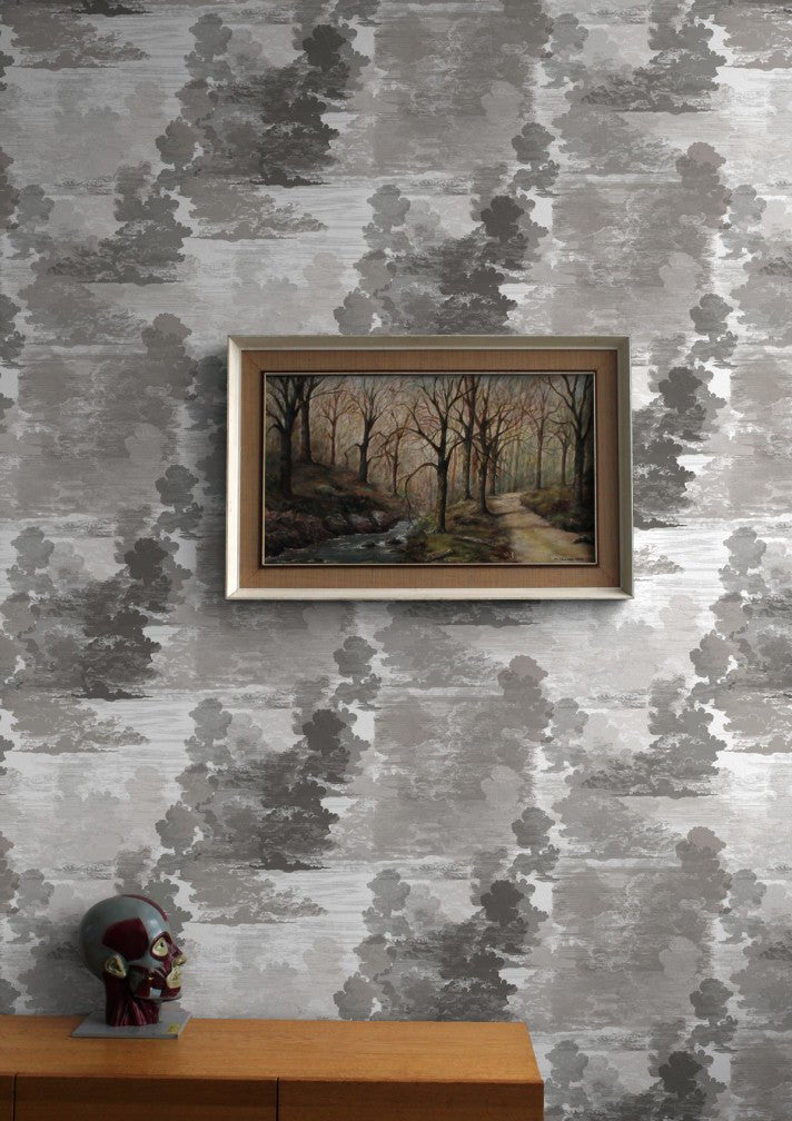 Cloud Toile Wallpaper - Grey - Timorous Beasties - TB/CTOIL/MICA/02 - Premier Wallcovering