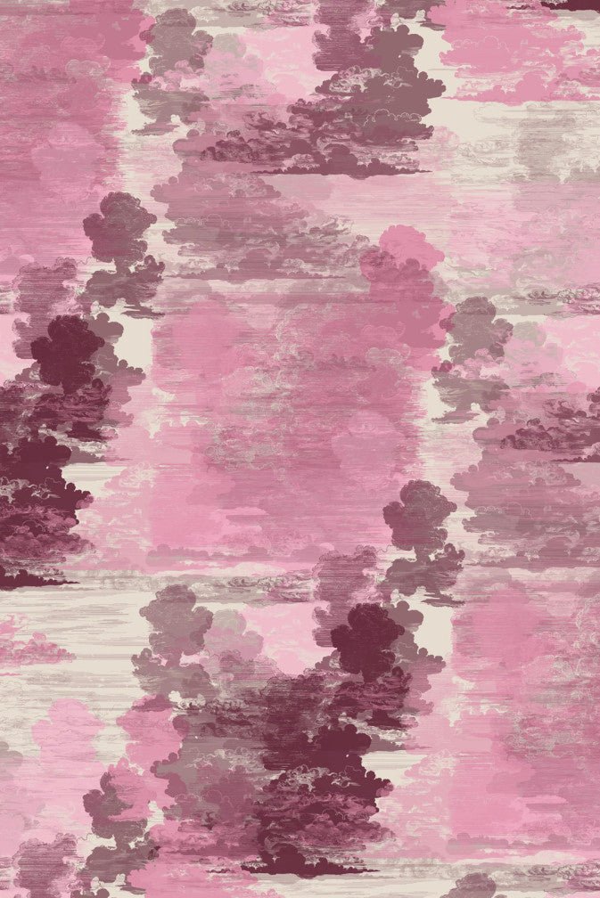 Cloud Toile Wallpaper - Pink - Timorous Beasties - TB/CTOIL/MICA/01 - Premier Wallcovering