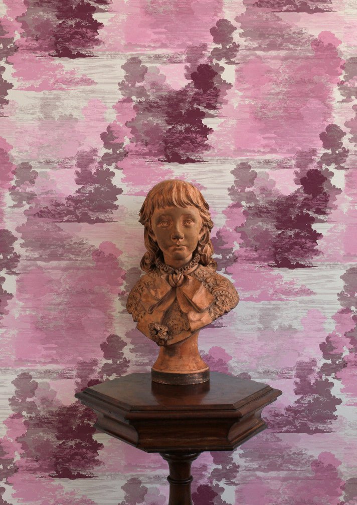 Cloud Toile Wallpaper - Pink - Timorous Beasties - TB/CTOIL/MICA/01 - Premier Wallcovering