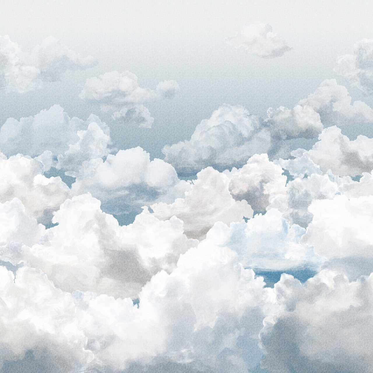 Clouds Crafted Wall Mural - Sky Blue - Hohenberger - 26782 - Premier Wallcovering