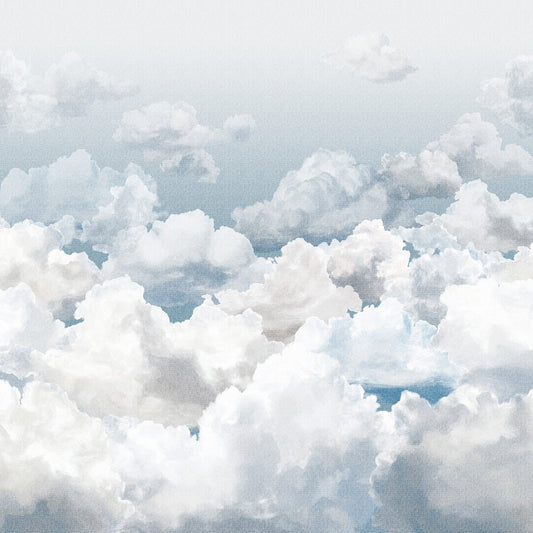 Clouds Crafted Wall Mural - Sky Blue - Hohenberger - 26782 - Premier Wallcovering