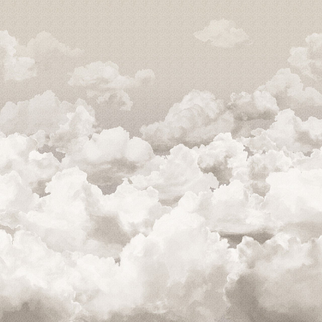 Clouds Crafted Wall Mural - Taupe/ Grey - Hohenberger - 26783 - Premier Wallcovering