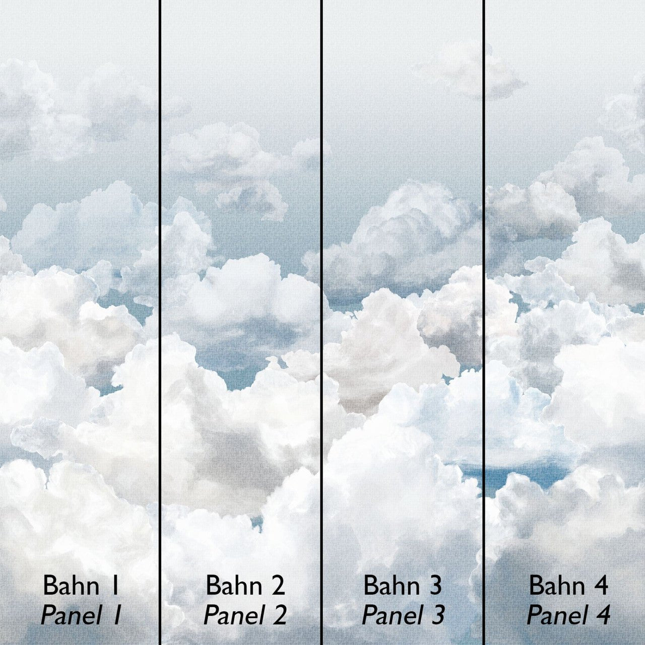 Clouds Crafted Wall Mural - Sky Blue - Hohenberger - 26782 - Premier Wallcovering