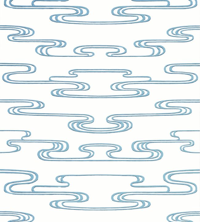 Cloudwater Wallpaper - Blue - AT23153 - Anna French - Premier Wallcovering