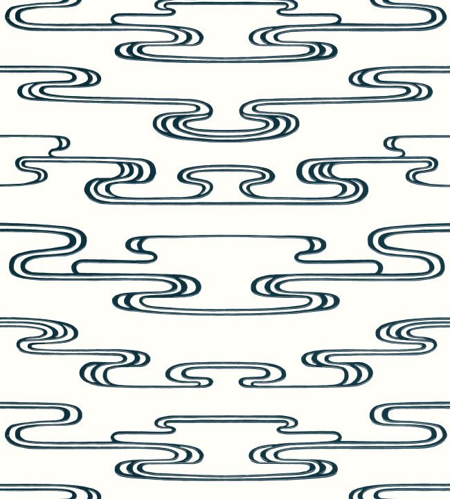Cloudwater Wallpaper - Black - AT23155 - Anna French - Premier Wallcovering
