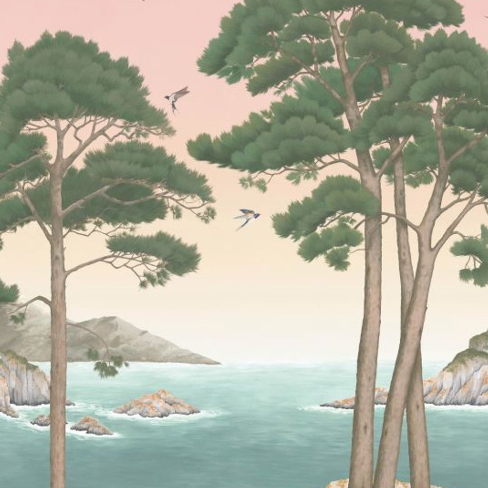 Coastline Wallpaper - Blush - Osborne & Little - W7680-01 - Premier Wallcovering