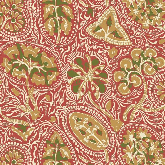 Cochin Wallpaper - Red - Thibaut - T88717 - Premier Wallcovering