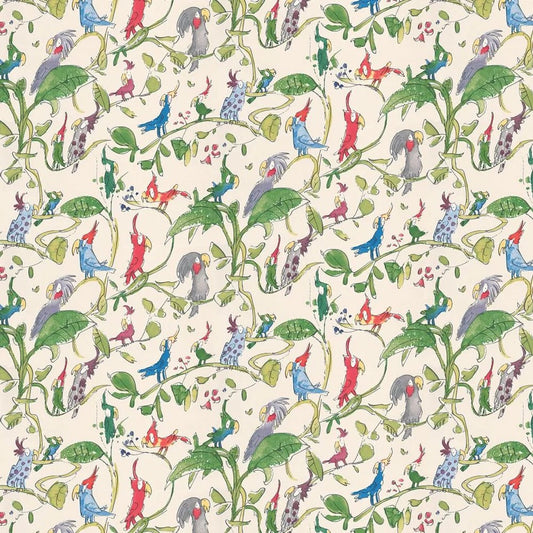 Cockatoos Wallpaper - Green - Osborne & Little - W6060-01 - Premier Wallcovering