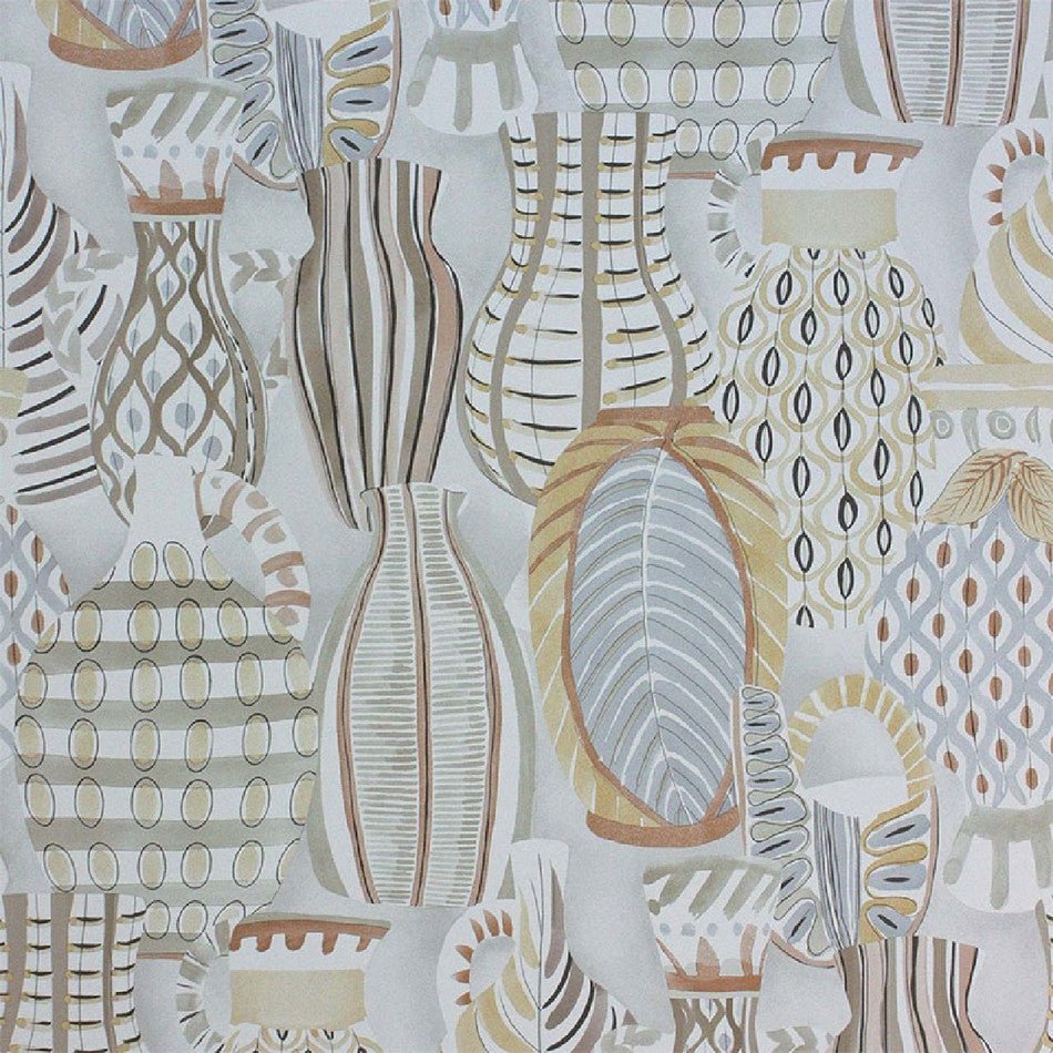 Collioure Wallpaper - Taupe/Gold - Nina Campbell - NCW4300-02 - Premier Wallcovering