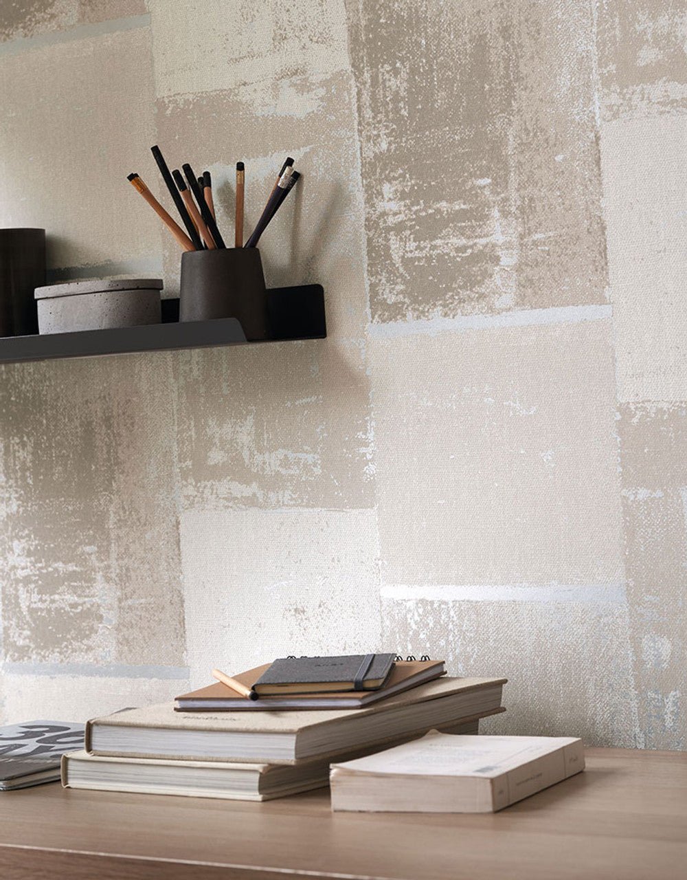 Color Field Gallery Wallpaper - Gris - Casadeco - 86179201 - Premier Wallcovering