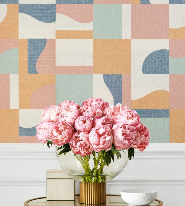 Colored Blocks Wallpaper - Multi - Thibaut - T12857 - Premier Wallcovering