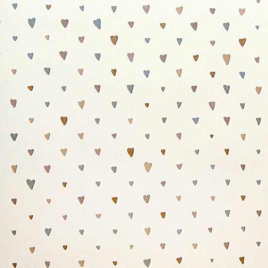 Colored Hearts Great Kids Wallpaper - Pearl - Hohenberger - 26814 - Premier Wallcovering