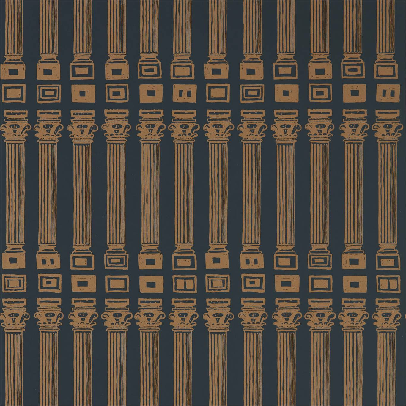 Columns Wallpaper - Vine Black/Antique Gold - ZPLW312969 - Zoffany - Premier Wallcovering
