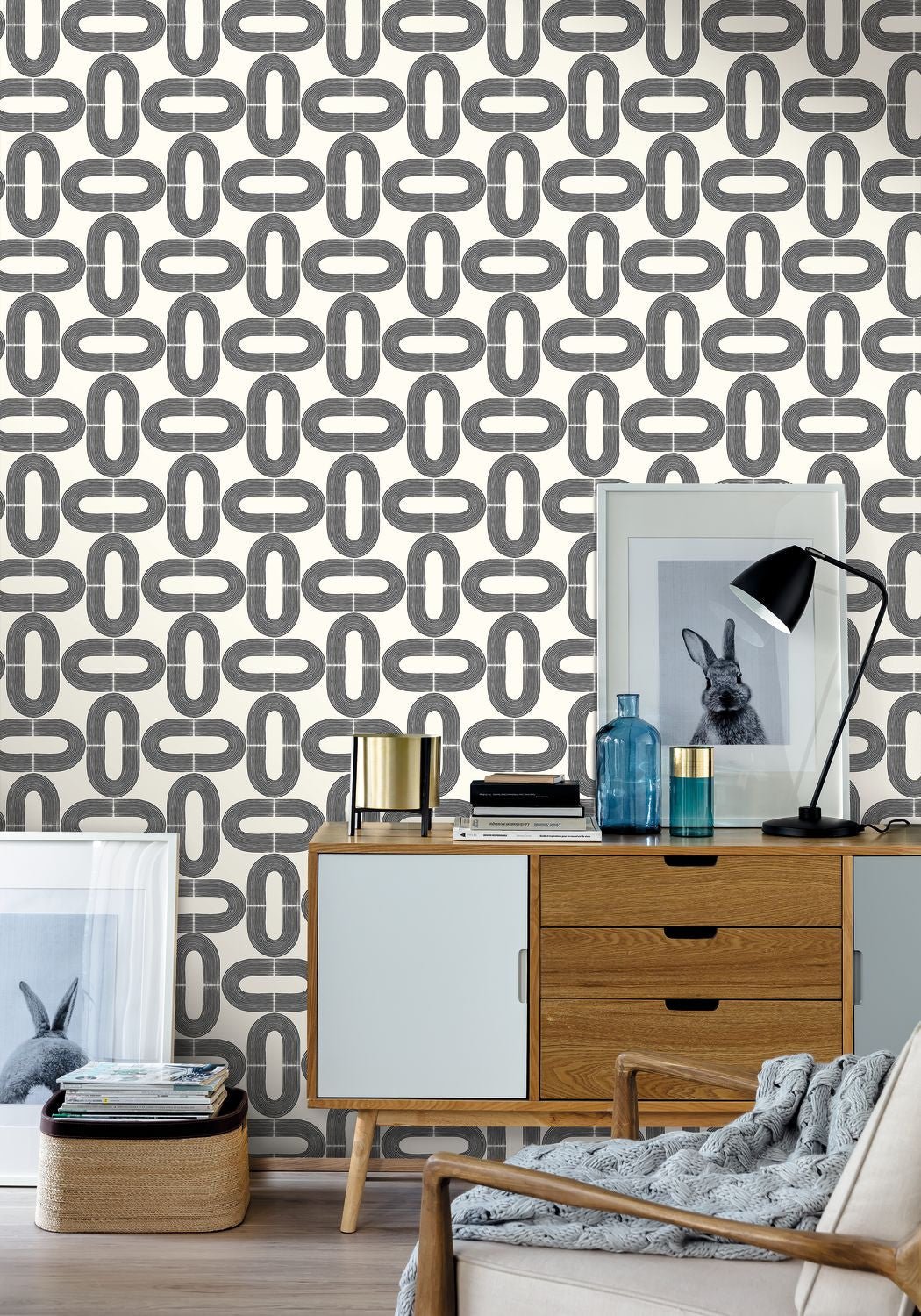 Comete Wallpaper - Blanc Noir - Caselio - 104230913 - Premier Wallcovering