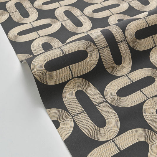 Comete Wallpaper - Noir Dore - Caselio - 104239219 - Premier Wallcovering