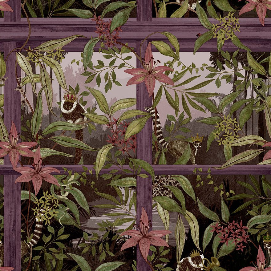 Comoro Wallpaper - Plum - Holden Décor - 91393 - Premier Wallcovering