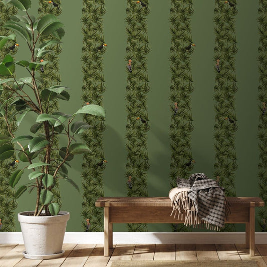 Compala Eden Wallpaper - Green - Ted Baker - 13135 - Premier Wallcovering