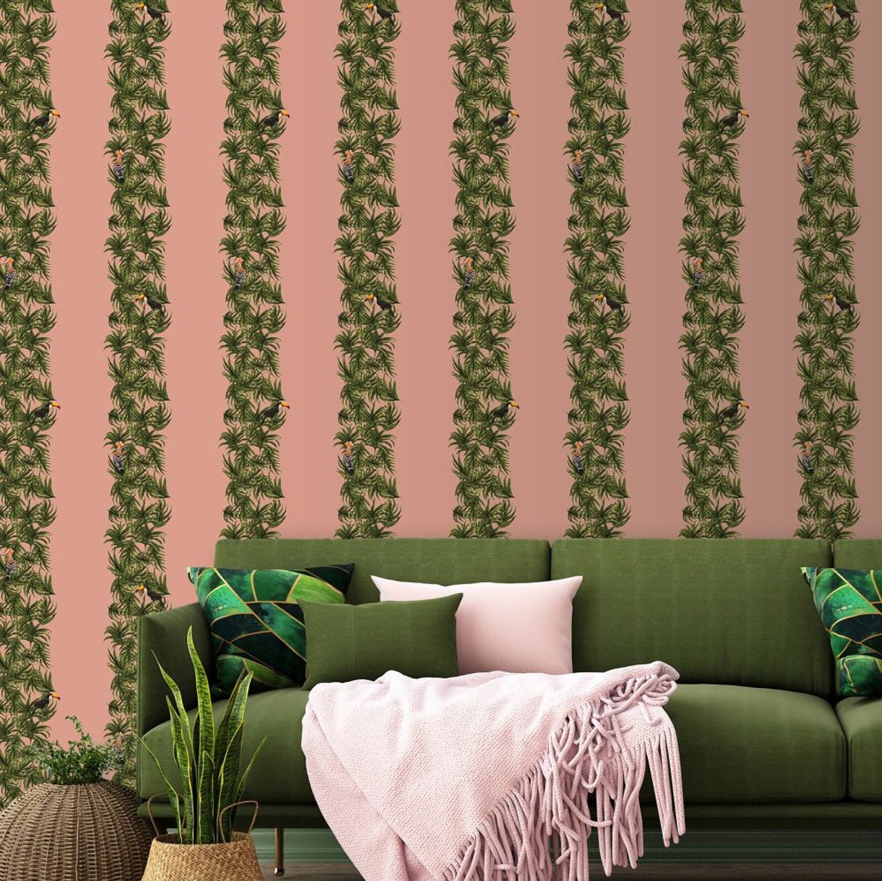 Compala Eden Wallpaper - Pink - Ted Baker - 13139 - Premier Wallcovering