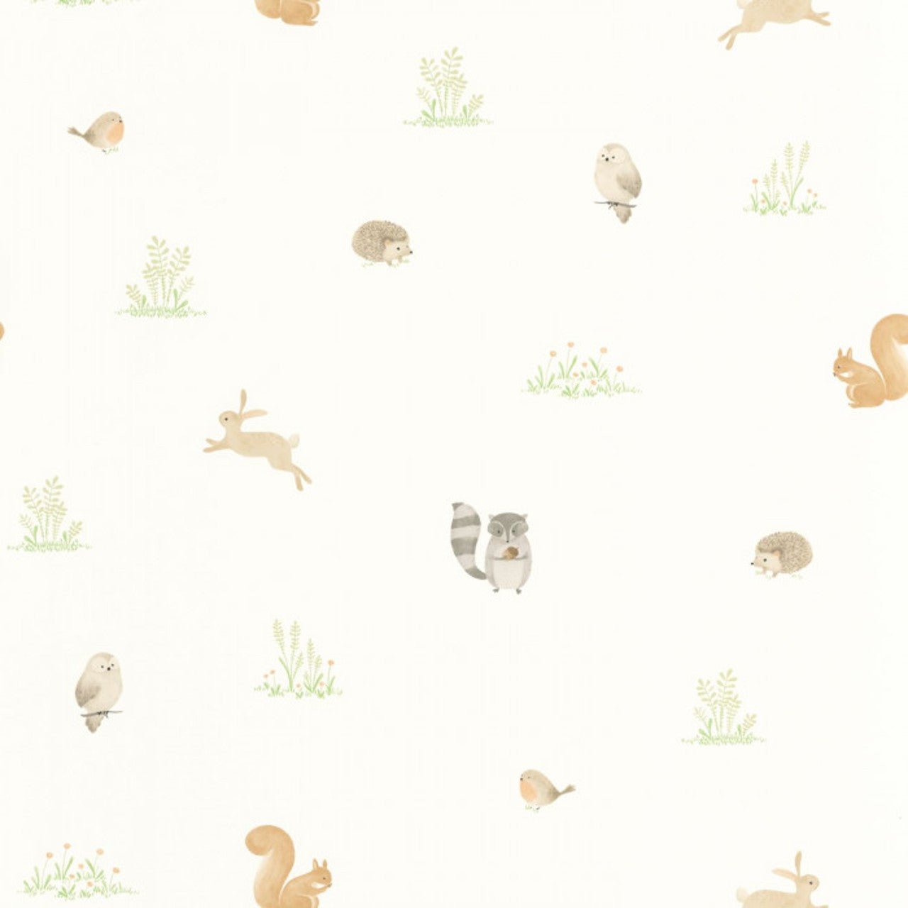 Companions Of The Forest Once Upon A Time Wallpaper - Vert Amande - Casadeco - 88257024 - Premier Wallcovering