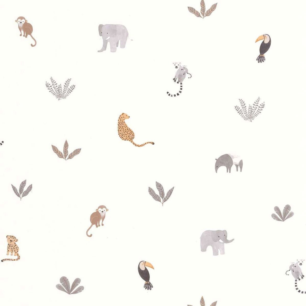Companions Of The Jungle Once Upon A Time Wallpaper - Naturel - Casadeco - 200771414 - Premier Wallcovering
