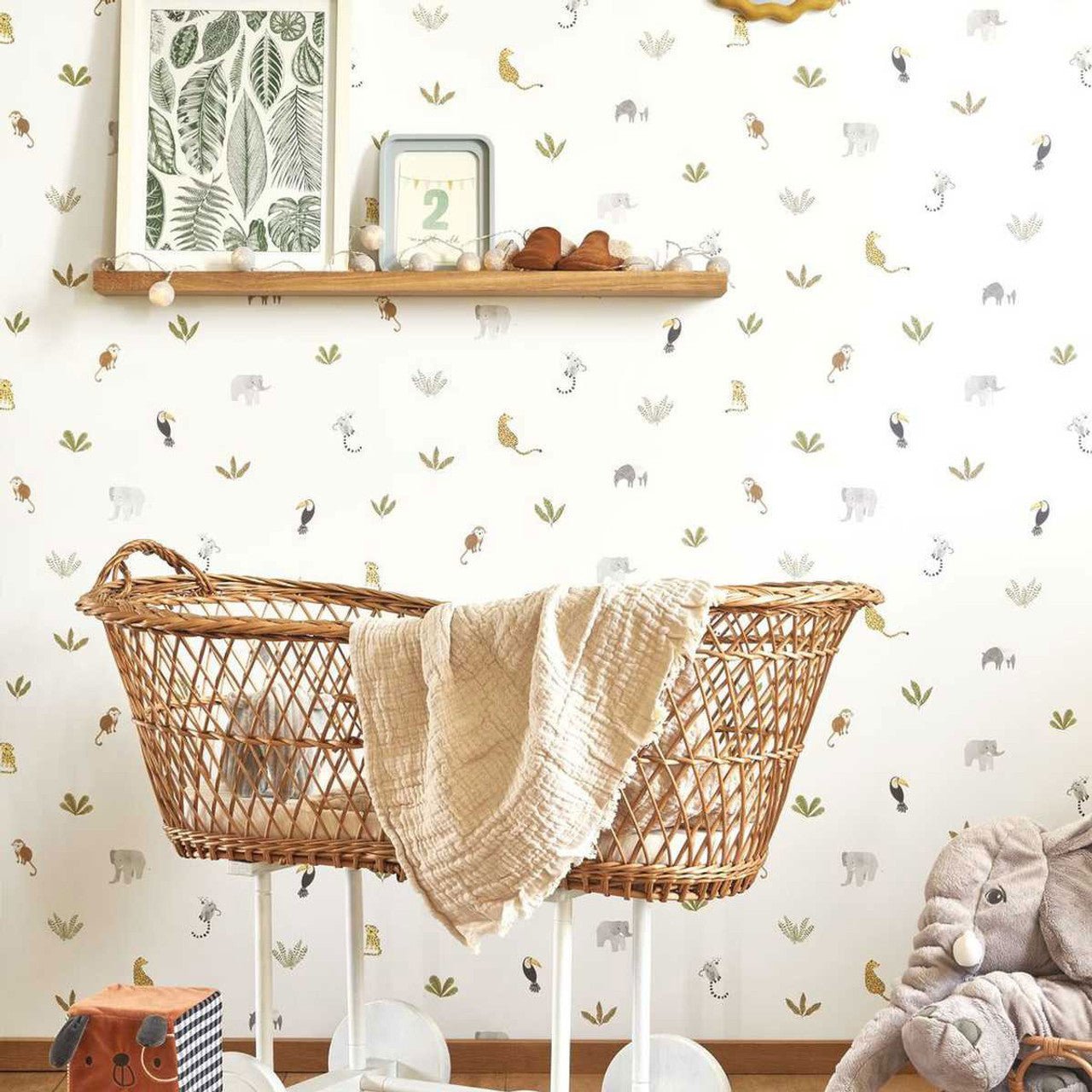 Companions Of The Jungle Once Upon A Time Wallpaper - Vert Feuille - Casadeco - 200777474 - Premier Wallcovering