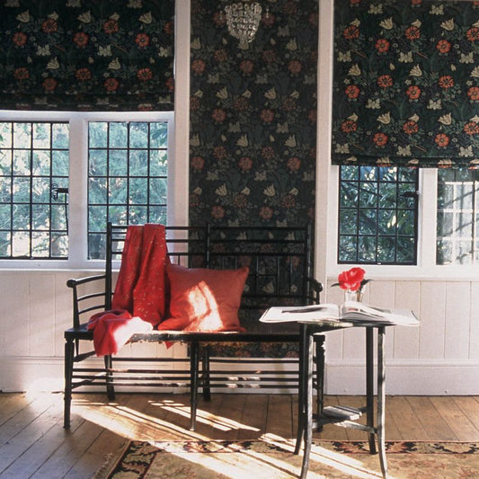 Compton Fabric - Terracotta/Multi - Morris & Co - DJA196201 - Premier Wallcovering