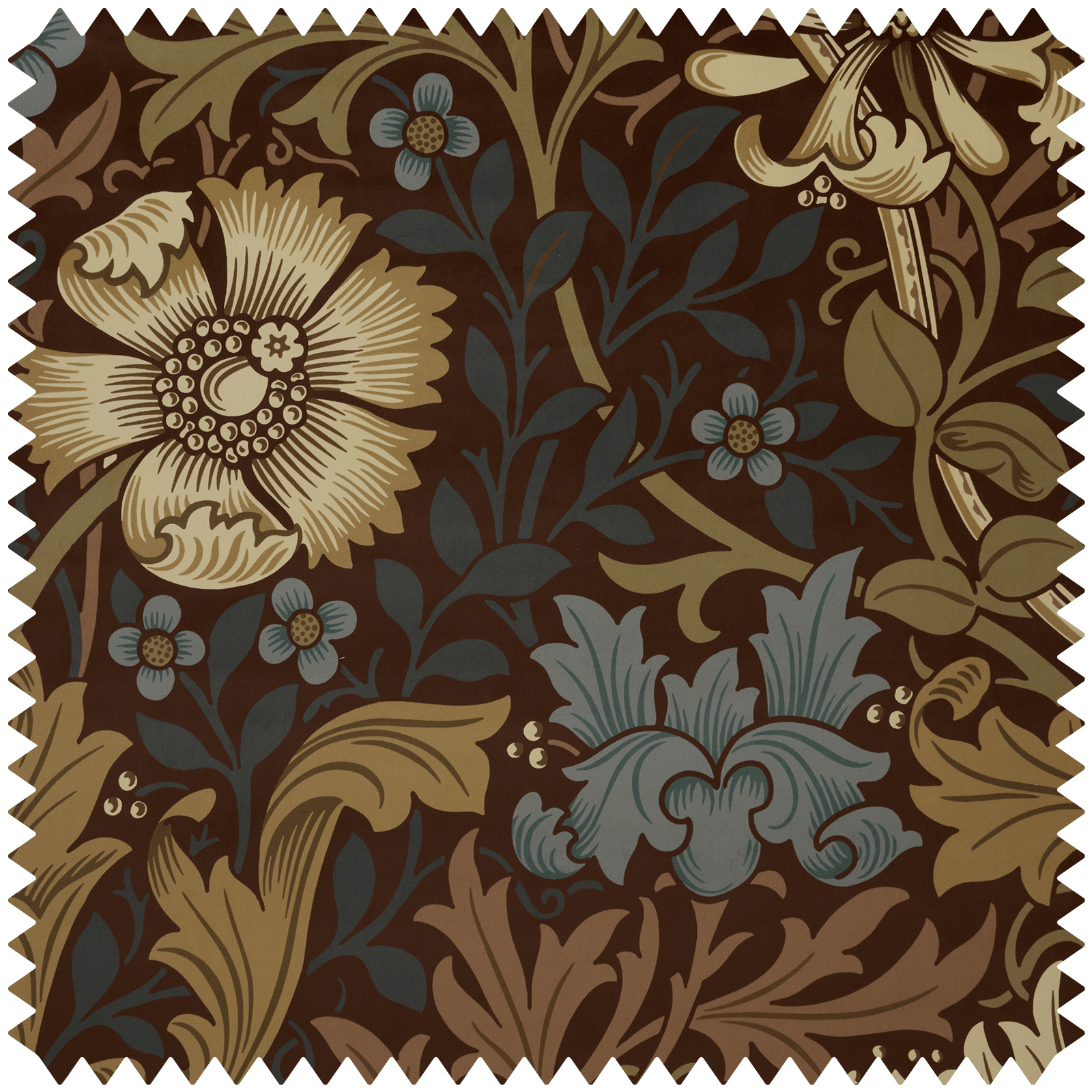 Compton Magna Velvet Fabric - Bark - House of Hackney - 1 - FA - CMM - VE - CDR - XXX - XXX - Premier Wallcovering