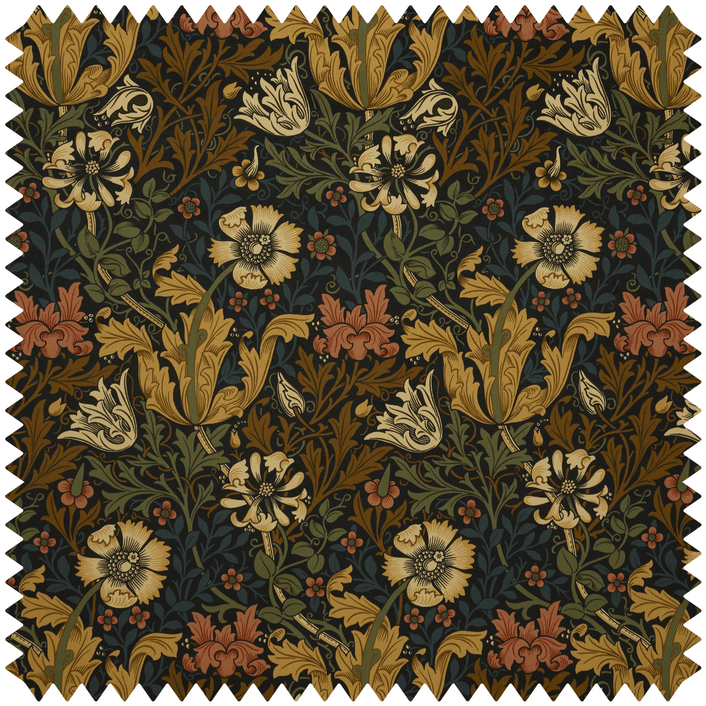 Compton Velvet Fabric - Midnight - House of Hackney - 1 - FA - COM - VE - MID - XXX - XXX - Premier Wallcovering