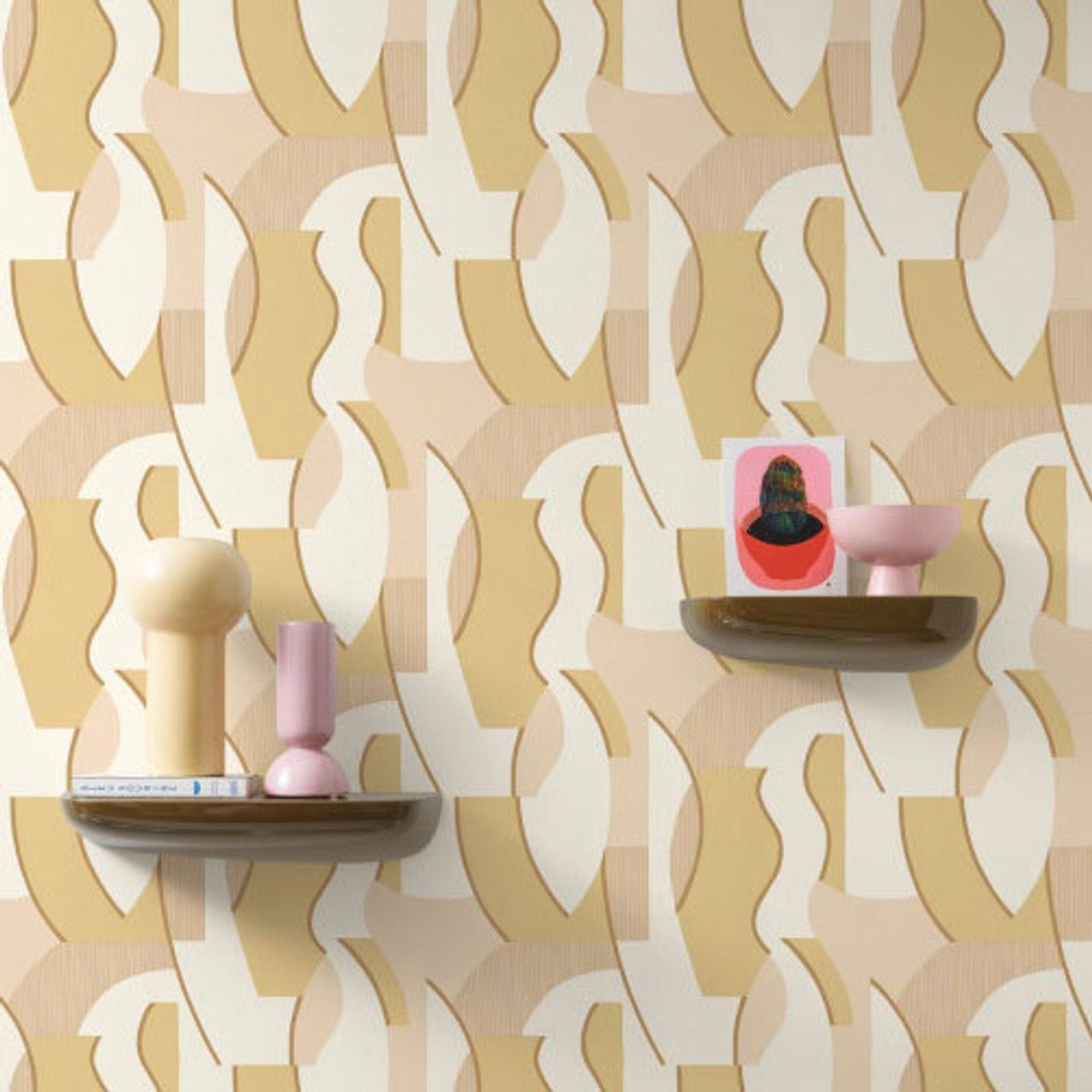 Concept Milano Sixties Wallpaper - Nude And Miel - Casadeco - 89334202 - Premier Wallcovering