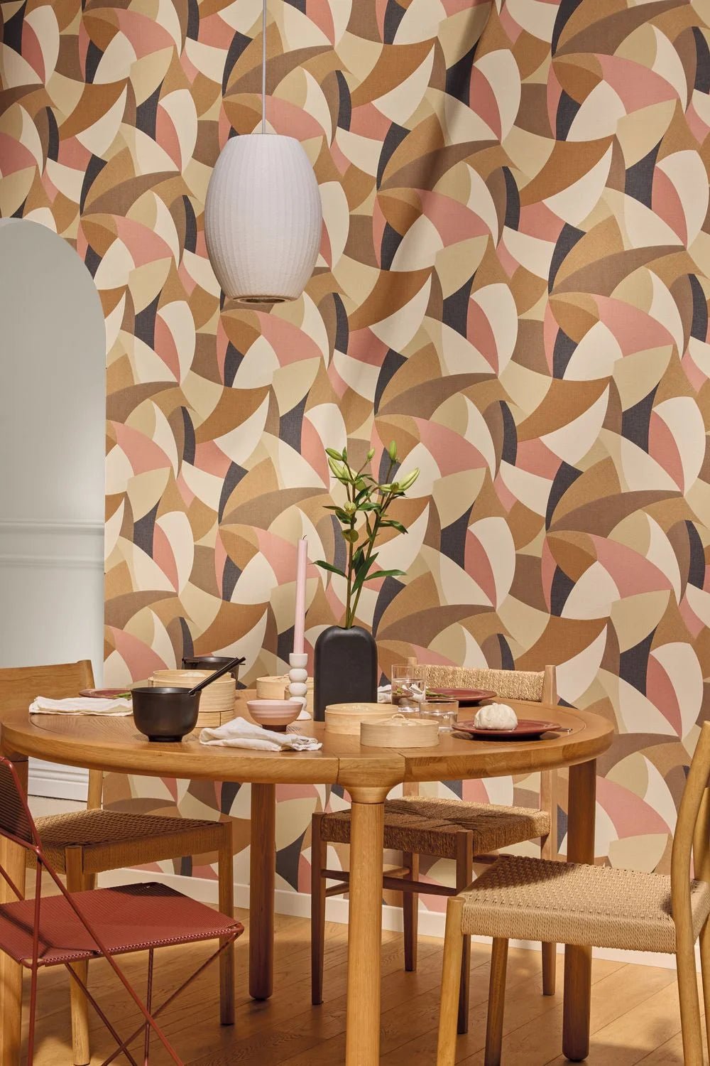 Concerto Wallpaper - Camel noir - Caselio - 107002165 - Premier Wallcovering